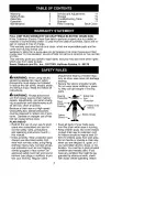 Preview for 2 page of Craftsman 358.341160 Operator'S Manual