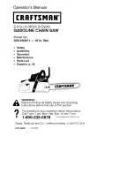 Preview for 1 page of Craftsman 358.350811 Operator'S Manual