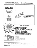 Craftsman 358.351061 Operator'S Manual preview