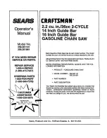 Preview for 32 page of Craftsman 358.351061 Operator'S Manual