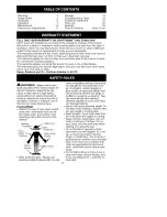 Preview for 2 page of Craftsman 358.360361 Operator'S Manual