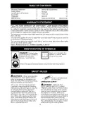 Preview for 2 page of Craftsman 358.792403 Operator'S Manual