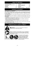 Preview for 2 page of Craftsman 358.794765 Operator'S Manual