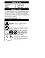 Preview for 2 page of Craftsman 358.794772 Operator'S Manual