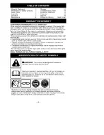 Preview for 2 page of Craftsman 358.794810 Operator'S Manual