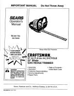 Craftsman 358.795630 Operator'S Manual предпросмотр