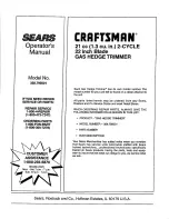 Предварительный просмотр 21 страницы Craftsman 358.795631 Operator'S Manual