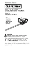 Preview for 1 page of Craftsman 358.795781 Instruction Manual