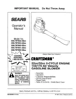 Craftsman 358.797922-32cc Operator'S Manual preview