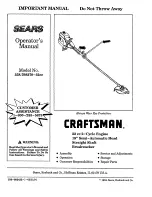 Craftsman 358.798270 Important Manual preview