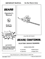 Предварительный просмотр 1 страницы Craftsman 358.798660 Operator'S Manual