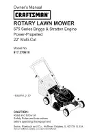 Preview for 1 page of Craftsman 37061 Owner'S Manual