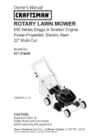 Preview for 1 page of Craftsman 37624 - Front Propelled Rear Bag Lawn Mower Owner'S Manual