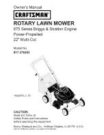 Предварительный просмотр 1 страницы Craftsman 37639 Owner'S Manual