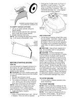 Предварительный просмотр 9 страницы Craftsman 38905 - Rear Bag Push Lawn Mower Owner'S Manual