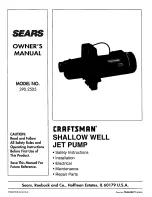 Craftsman 390.2505 Owner'S Manual preview