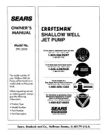 Preview for 12 page of Craftsman 390.2505 Owner'S Manual