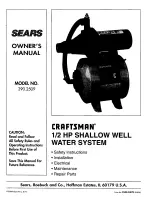 Preview for 1 page of Craftsman 390.2509 Owner'S Manual