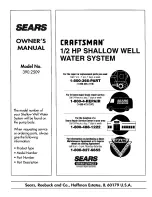 Preview for 16 page of Craftsman 390.2509 Owner'S Manual