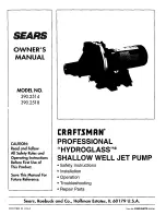 Craftsman 390.2514 Owner'S Manual предпросмотр
