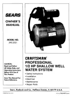 Preview for 1 page of Craftsman 390.2521 Owner'S Manual