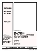 Предварительный просмотр 1 страницы Craftsman 390.252156 Owner'S Manual