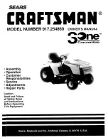 Craftsman 3One 917.254860 Owner'S Manual preview