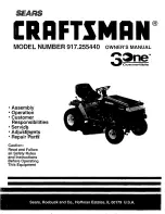 Craftsman 3One 917.255440 Owner'S Manual предпросмотр