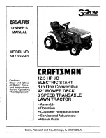 Craftsman 3One 917.255581 Owner'S Manual preview