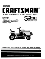 Craftsman 3One 917.257562 Owner'S Manual preview