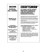 Preview for 52 page of Craftsman 3One 917.372940 Owner'S Manual