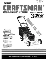 Предварительный просмотр 1 страницы Craftsman 3One 917.382781 Owner'S Manual