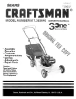 Craftsman 3One 917.383640 Owner'S Manual preview