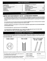 Preview for 2 page of Craftsman 40"- 2 STAGE SNOW THROWER TRACTOR ATTACHMENT 486.2484 Owner'S Manual