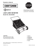 Предварительный просмотр 1 страницы Craftsman 486.240362 Operator'S Manual