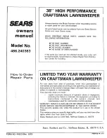 Preview for 16 page of Craftsman 486.240383 Owner'S Manual