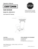 Craftsman 486.242101 Operator'S Manual preview