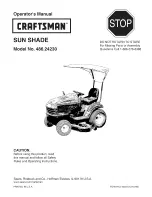 Craftsman 486.24230 Operator'S Manual предпросмотр