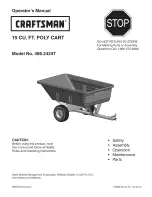 Preview for 1 page of Craftsman 486.24247 Operator'S Manual