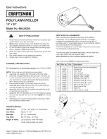 Предварительный просмотр 1 страницы Craftsman 486.24250 User Instructions