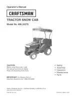 Preview for 1 page of Craftsman 486.24276 Operator'S Manual