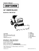 Preview for 1 page of Craftsman 486.244122 Owner'S Manual