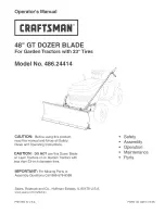 Preview for 1 page of Craftsman 486.24414 Operator'S Manual