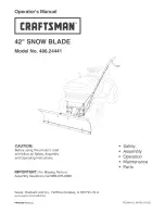 Craftsman 486.24441 Operator'S Manual preview