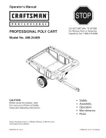 Preview for 1 page of Craftsman 486.24469 Operator'S Manual