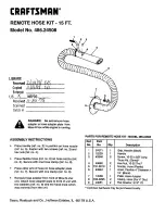 Preview for 1 page of Craftsman 486.24508 Assembly Instructions