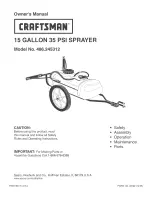 Предварительный просмотр 1 страницы Craftsman 486.245312 Owner'S Manual