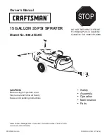 Preview for 1 page of Craftsman 486.245315 Owner'S Manual