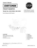 Preview for 1 page of Craftsman 486.24598 Owner'S Manual