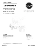 Preview for 1 page of Craftsman 486.24608 Owner'S Manual